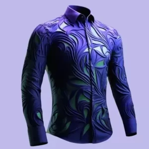 Camisa de manga longa respirável masculina em 3d